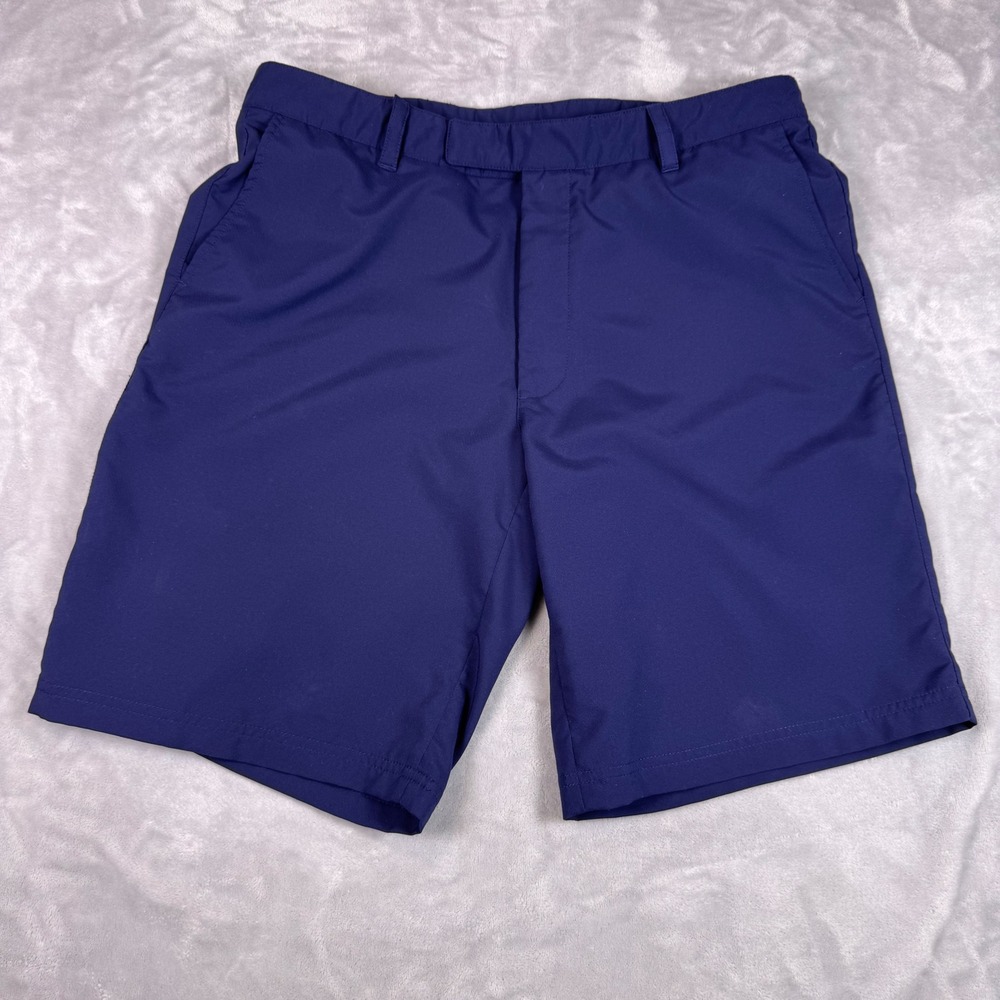 Zero Restriction Mens‎ Golf Shorts Navy Blue Performance Size 36 Flat Front
